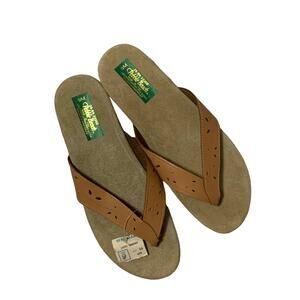 Pebble beach vintage leather suede sandals deadstock